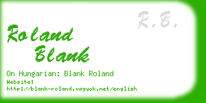 roland blank business card